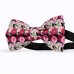 Papion personalizat, model crizanteme, flori roz
